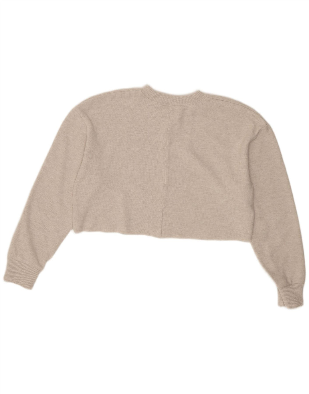 Zara Mujer Blusa Corta Top UK 44 Medio Beige