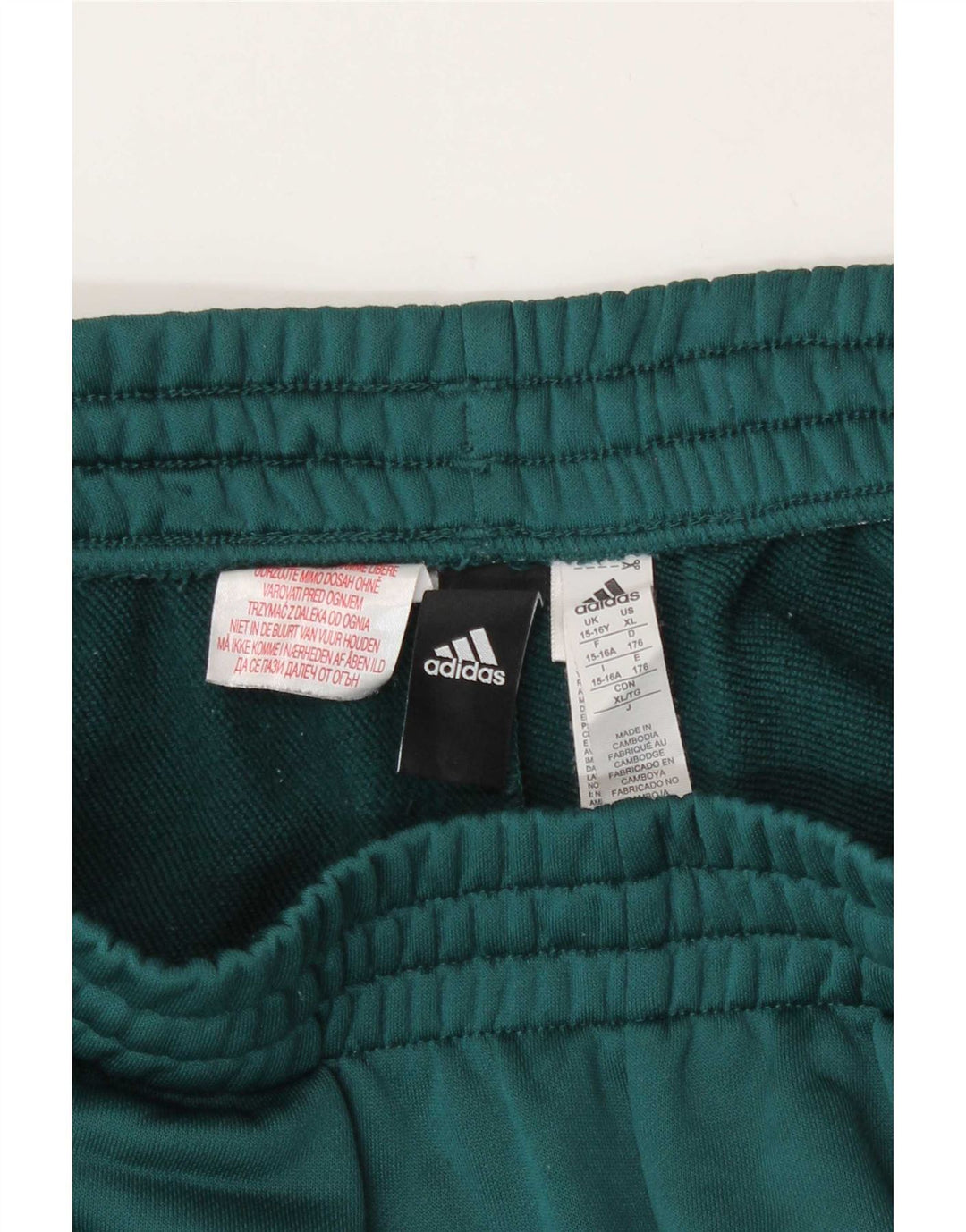 Adidas Pantalón Corto Deportivo Niño 15-16 Años Verde Poliéster