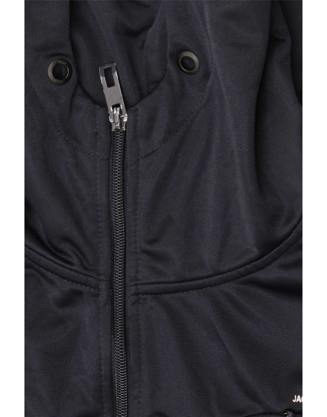 Jack & Jones - Sudadera con capucha y cremallera para hombre, talla grande, poliéster azul marino