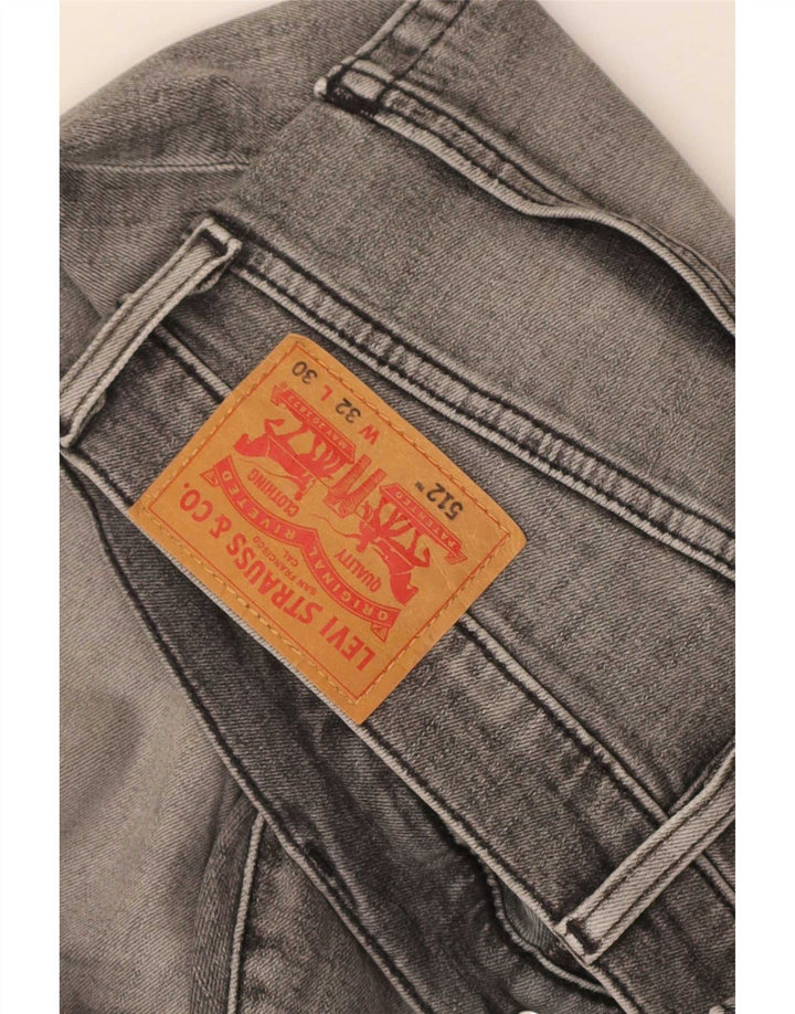 Levi's Hombre 512 Vaqueros cónicos delgados desgastados W32 L30 Gris