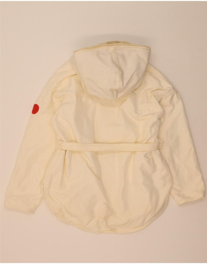 Ice - Chaqueta anorak con capucha para mujer, talla 40, talla grande, poliamida blanca