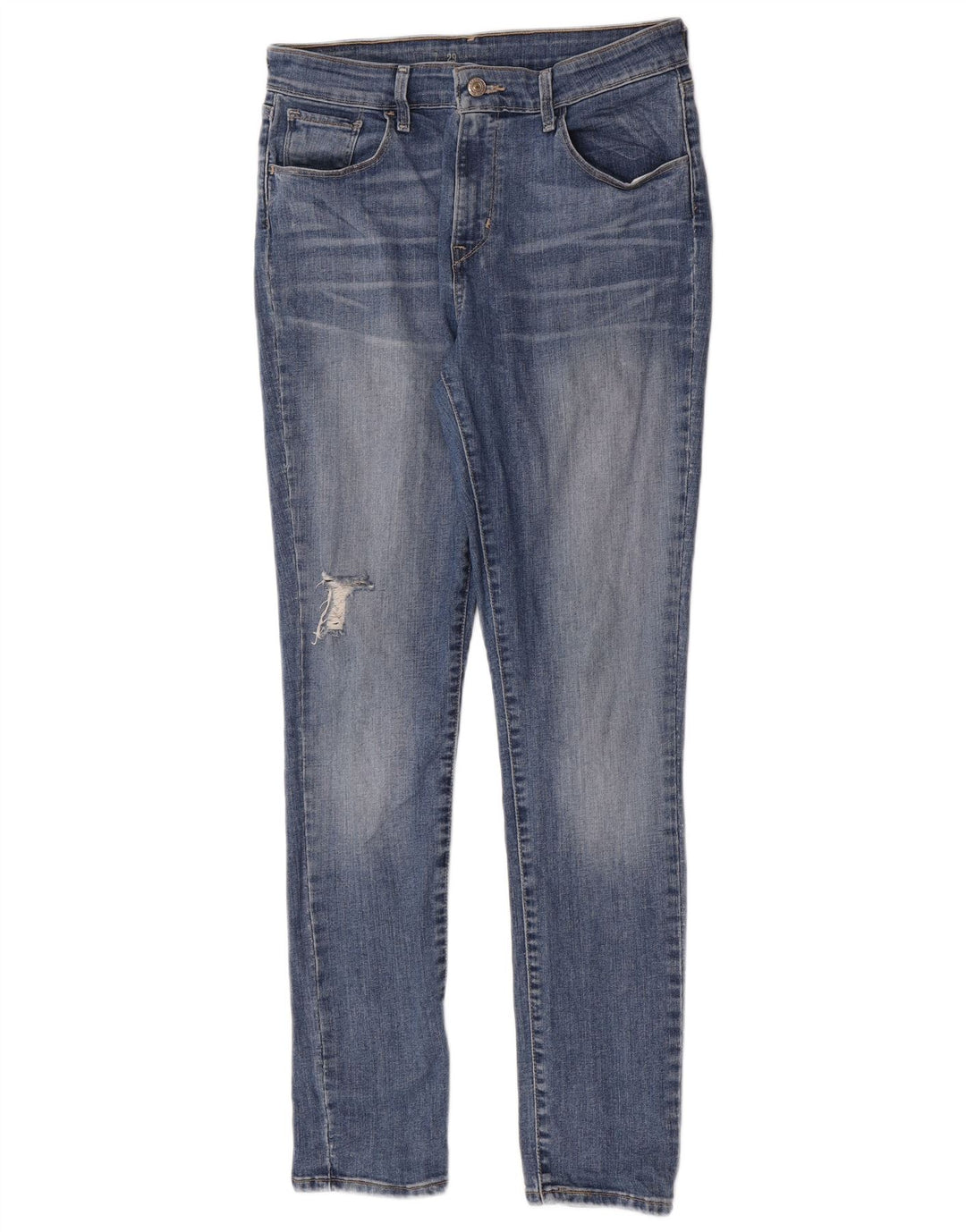 Vaqueros pitillo desgastados para mujer Levi's W29 L30 Algodón azul
