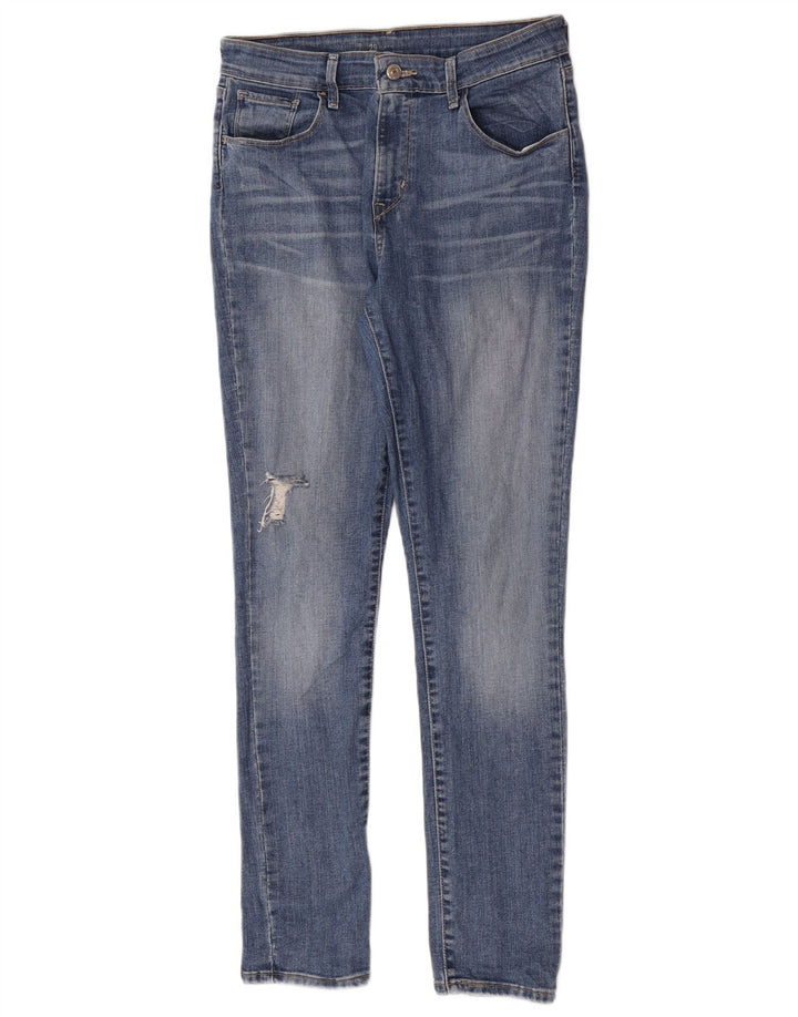 Vaqueros pitillo desgastados para mujer Levi's W29 L30 Algodón azul