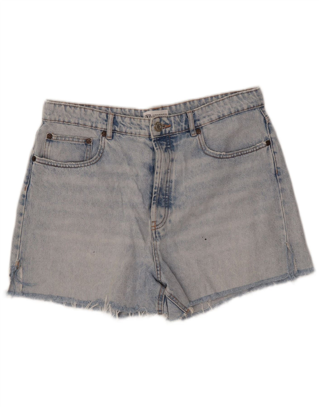 ZARA Shorts Vaqueros Mujer EU 46 2XL W36 Azul