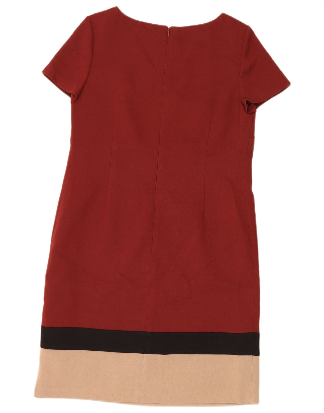 Marks & Spencer Vestido recto para mujer UK 40 Medio rojo Colorblock Poliéster