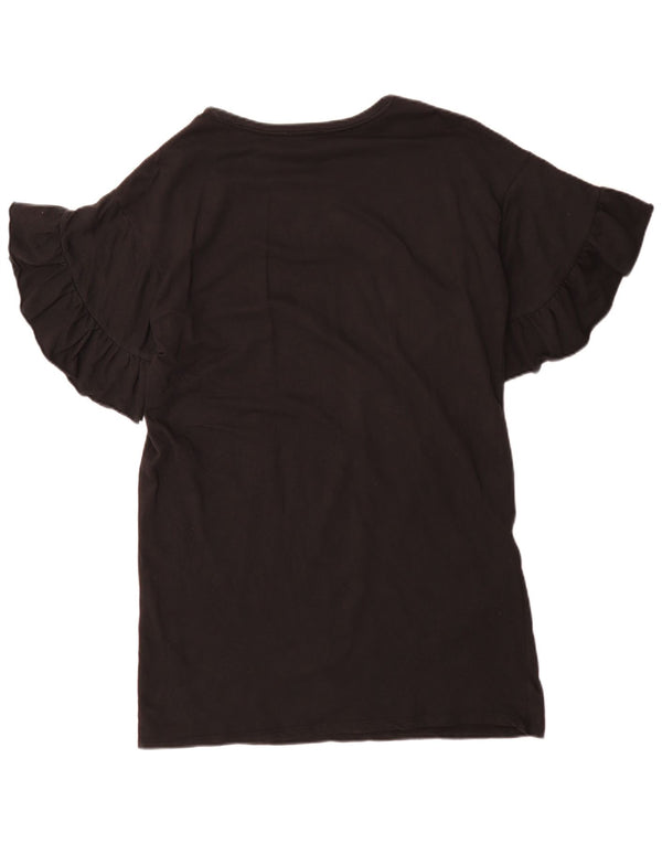 Zara Mujer Trafaluc Vestido Camiseta Extragrande UK 10 Small Negro