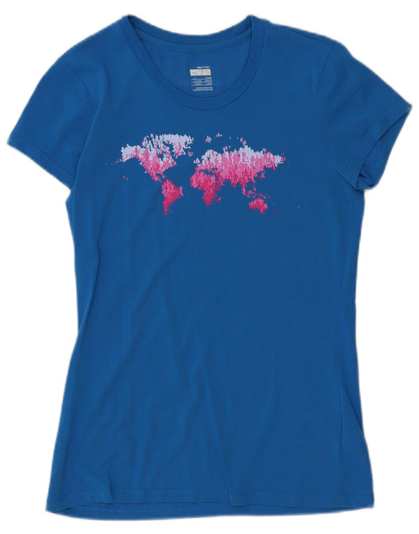 Nike Camiseta gráfica para mujer Top UK 8/10 Small Blue Cotton