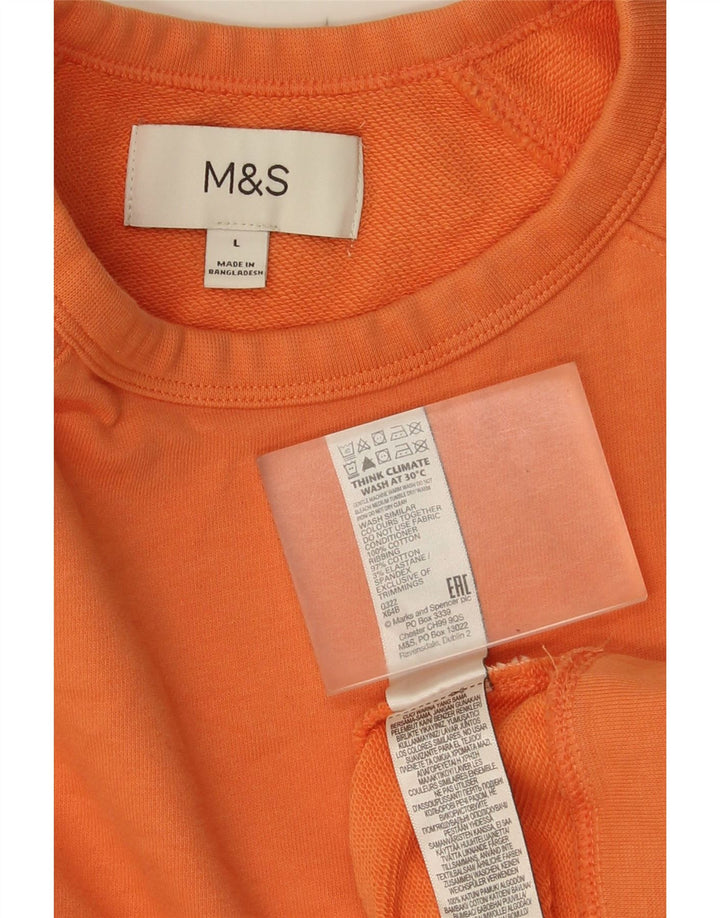 Marks & Spencer - Sudadera para hombre, talla grande, color naranja, algodón