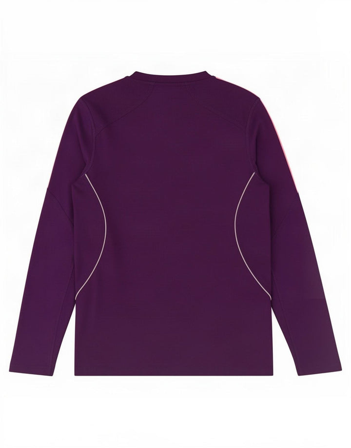 Adidas Camiseta de manga larga para mujer UK 40 Poliéster morado medio
