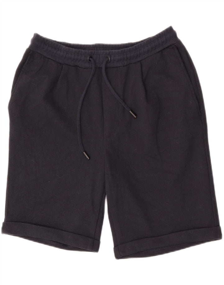 Zara Hombre Shorts Deportivos Medio Azul Marino