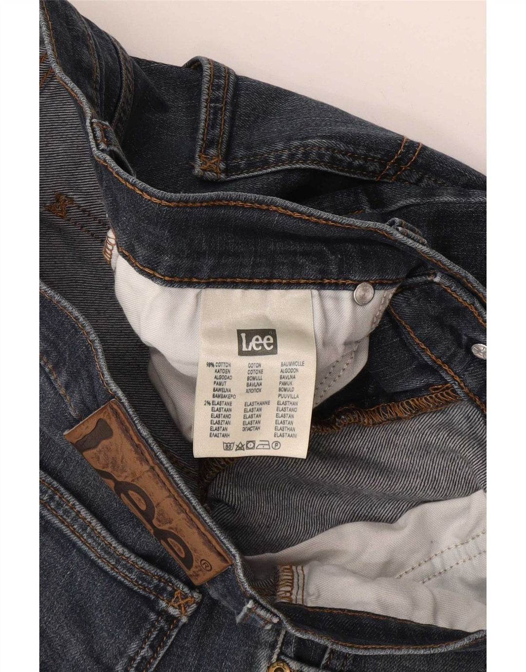 Vaqueros Lee Arvin Slim para Hombre W32 L32 Algodón Azul Marino