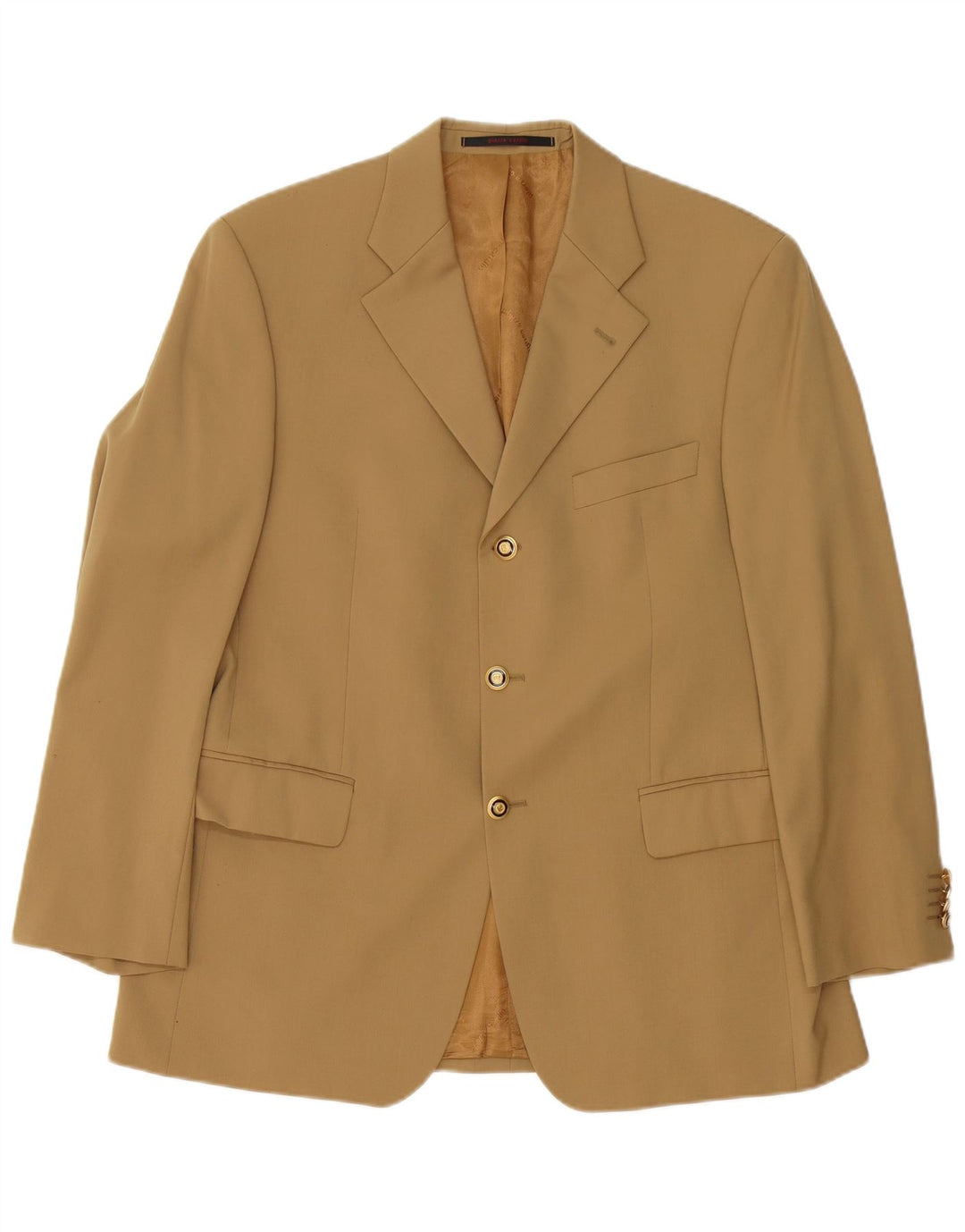 PIERRE CARDIN Chaqueta tipo blazer de 3 botones para hombre UK 40 Large Beige Virgin Wool
