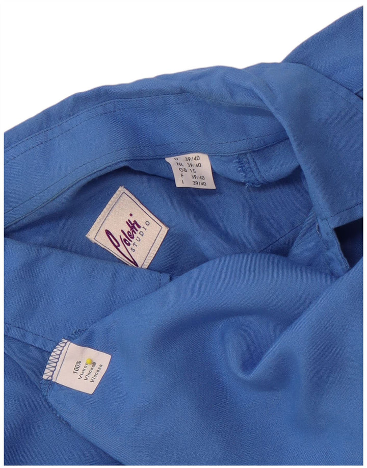 Studio Coletti Camisa gráfica de manga corta para hombre Talla 15 39/40 Azul mediano