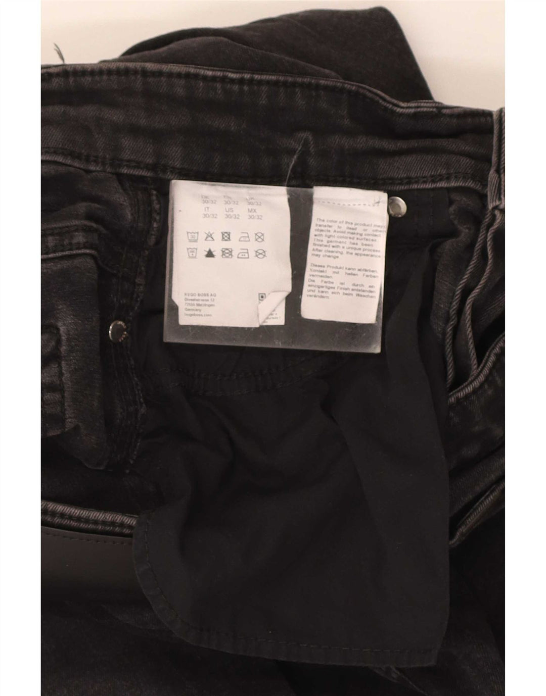 Vaqueros Hugo Boss Hombre Slim W30 L31 Algodón Negro