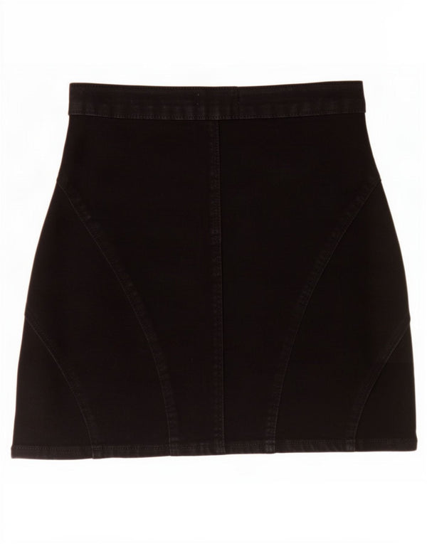Zara Mujer Mini Falda Vaquera Mediana W28 Negro