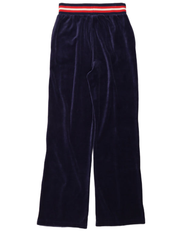 Fila Pantalones de chándal de pernera ancha para mujer UK 40 Medium Azul marino Colorblock