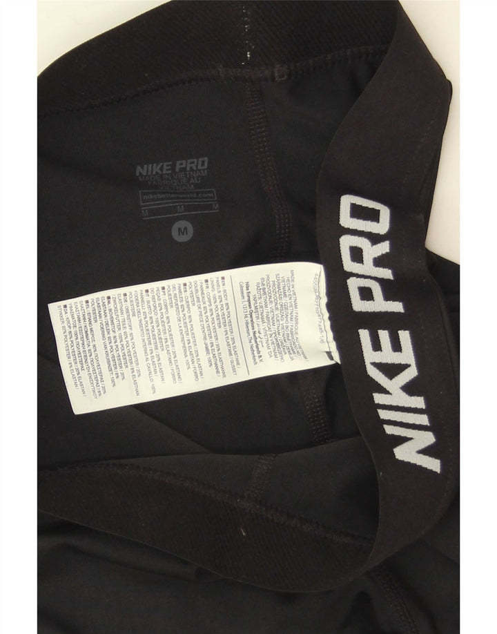 Nike Leggings gráficos Dri Fit para mujer UK 12 Mediano Negro Poliéster