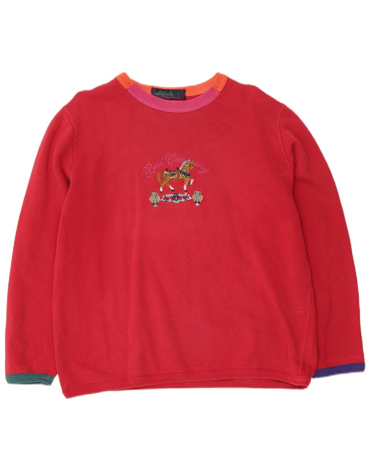 BEST COMPANY Sudadera con estampado gráfico extragrande para mujer UK 8 Small Red