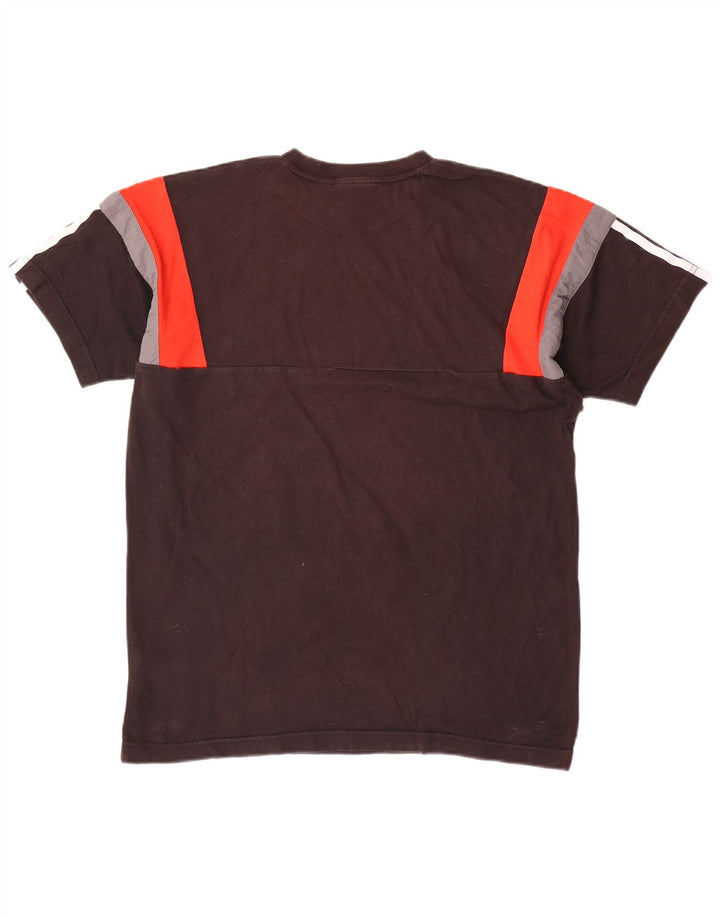 Adidas Hombre Camiseta Top Medium Negro Colorblock Algodón