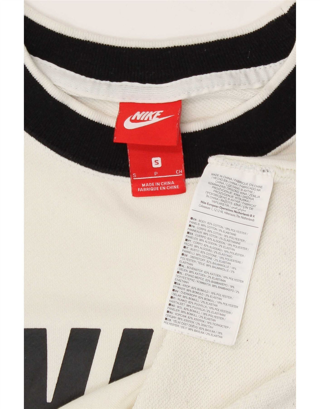 Nike - Sudadera gráfica para mujer (talla 40), color blanco