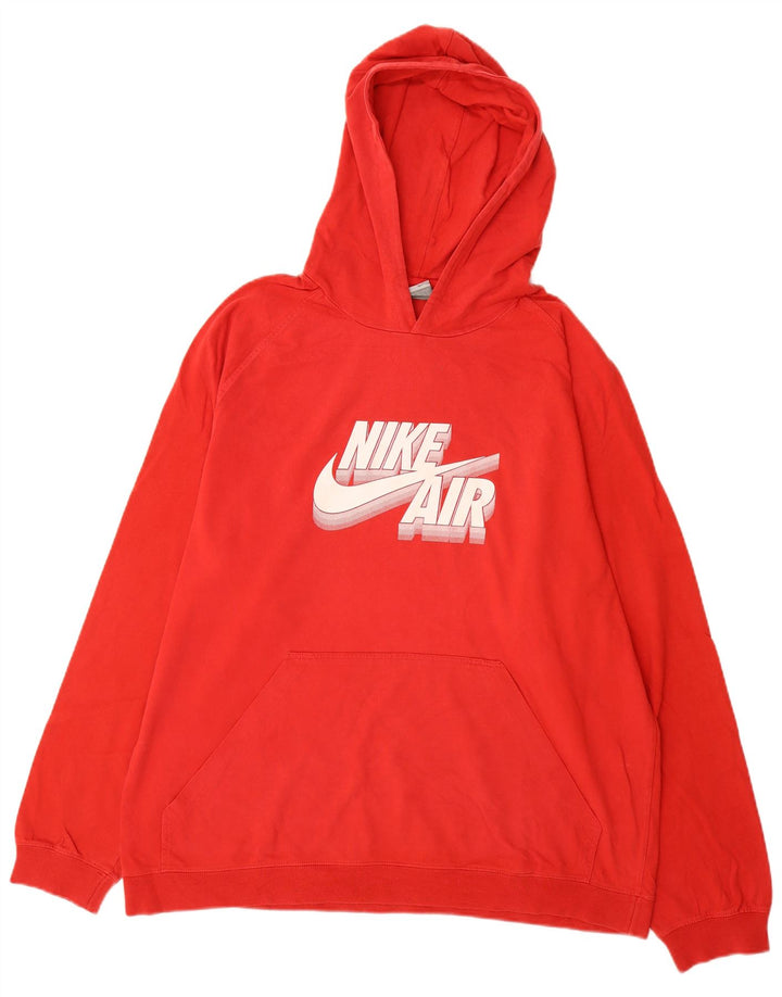 NIKE Sudadera con capucha Air Graphic para hombre UK 45/47 XL Algodón rojo