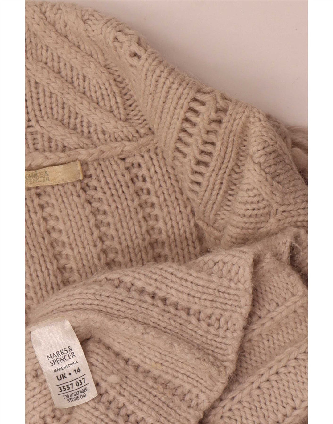 Marks & Spencer - Cárdigan para mujer (talla 40), acrílico gris grande