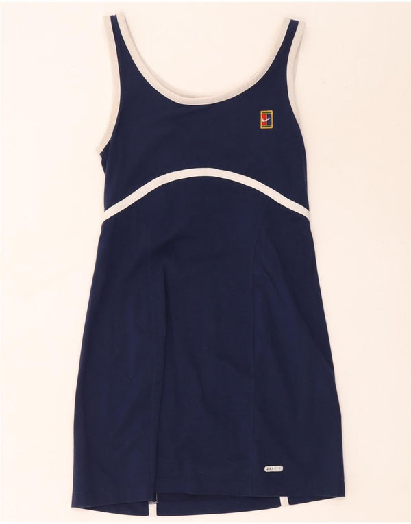 Nike Vestido de tenis Dri Fit para mujer US 8/10 Medium Azul marino Colorblock