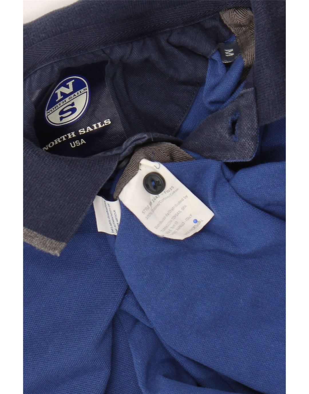 North Sails Polo De Rugby De Manga Larga Para Hombre Algodón Azul Medio