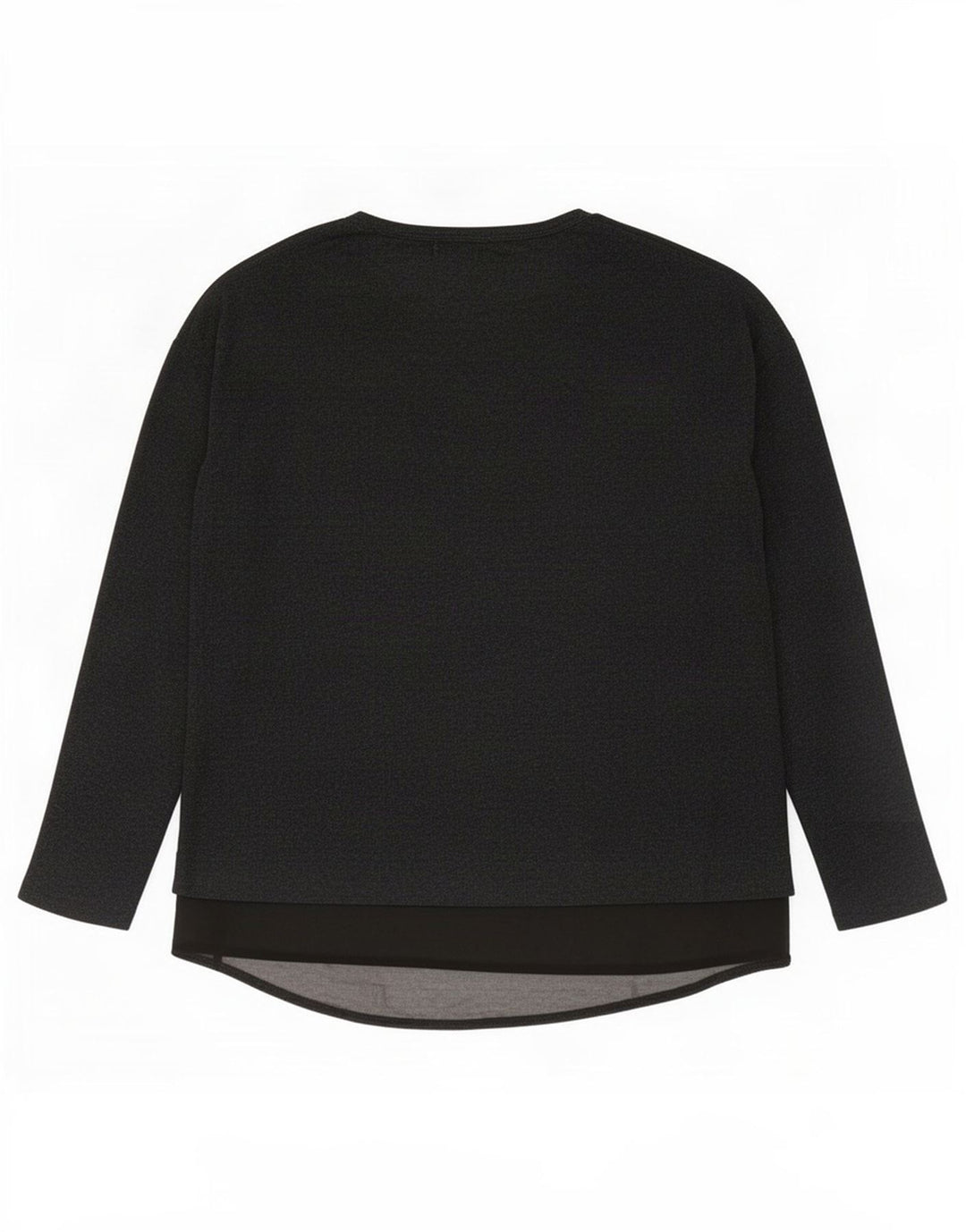 Zara Mujer Top Extragrande Manga Larga UK 40 Small Gris Colorblock