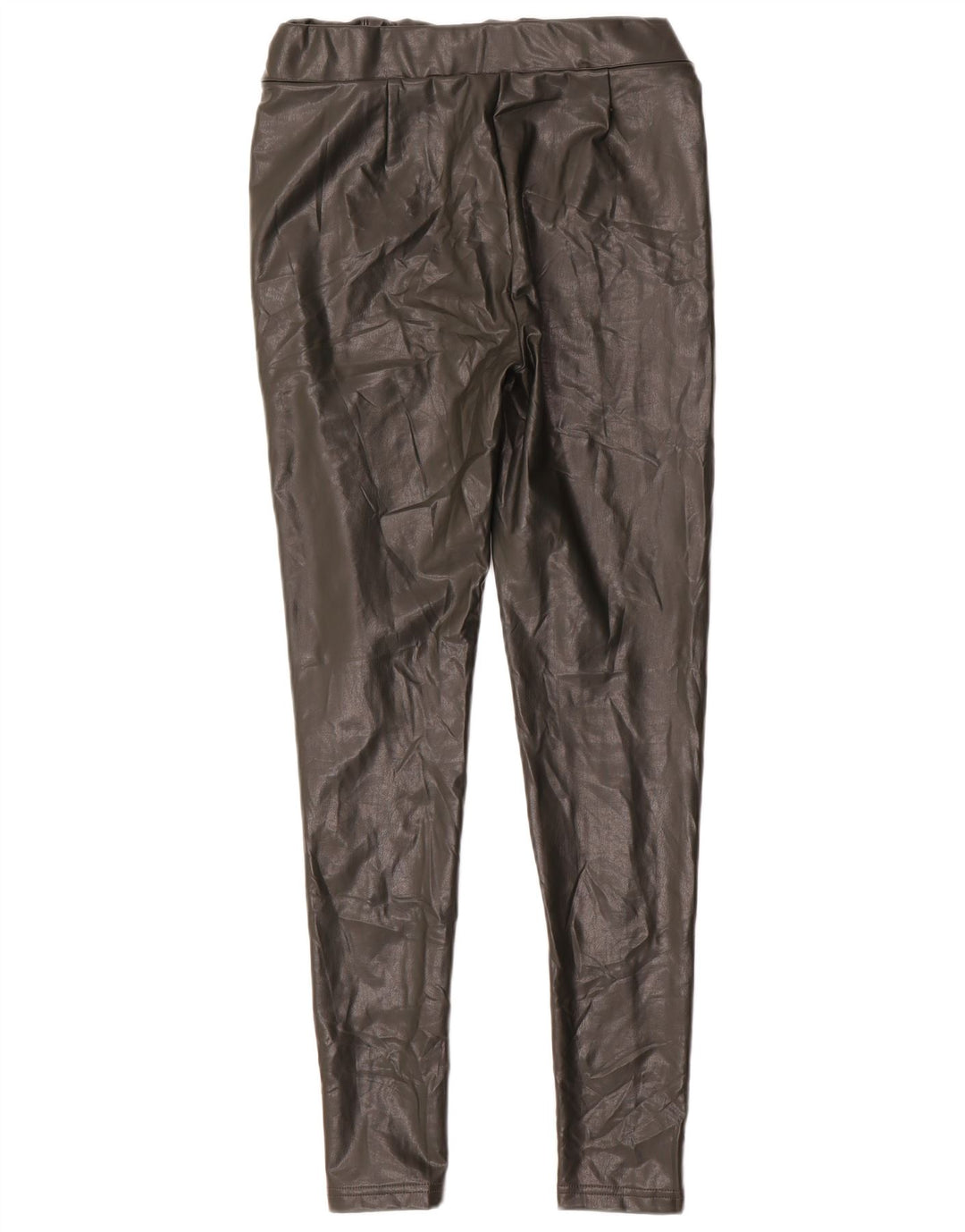 Marks & Spencer Leggings de piel sintética para mujer, talla 40, color verde medio