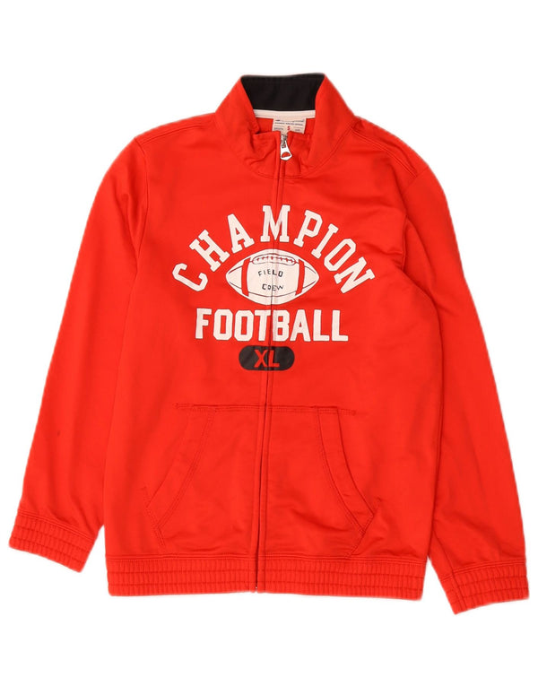 Champion Boys Graphic Chándal Top Chaqueta 7-8 Años Pequeño Rojo Poliéster
