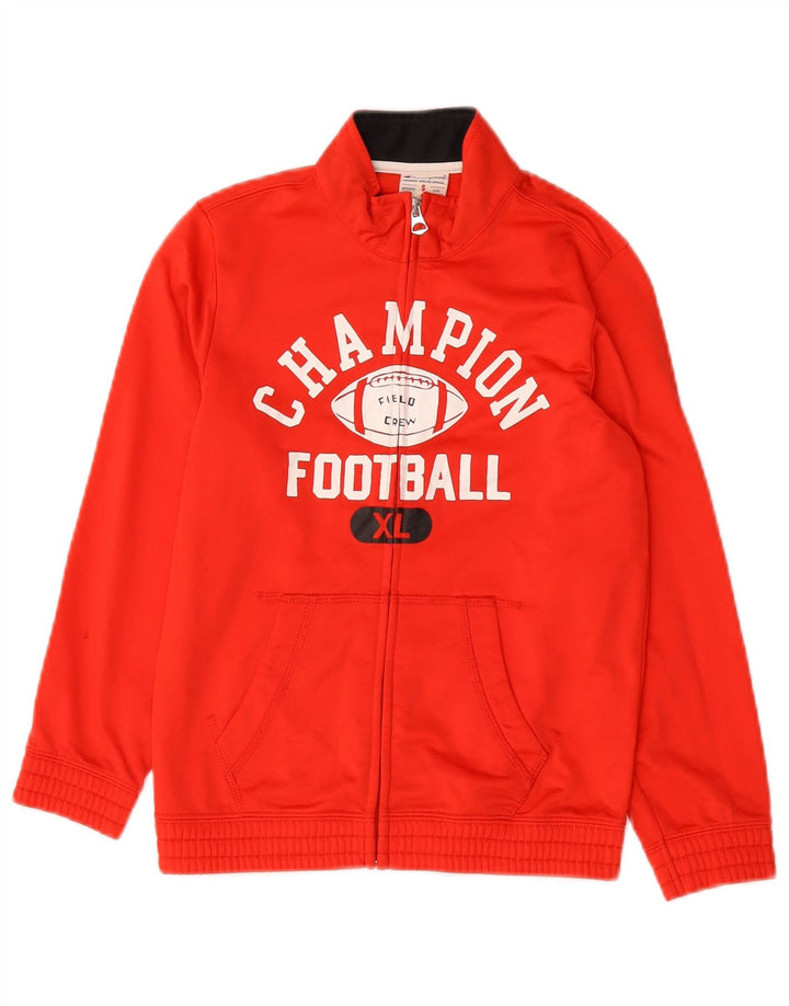 Champion Boys Graphic Chándal Top Chaqueta 7-8 Años Pequeño Rojo Poliéster