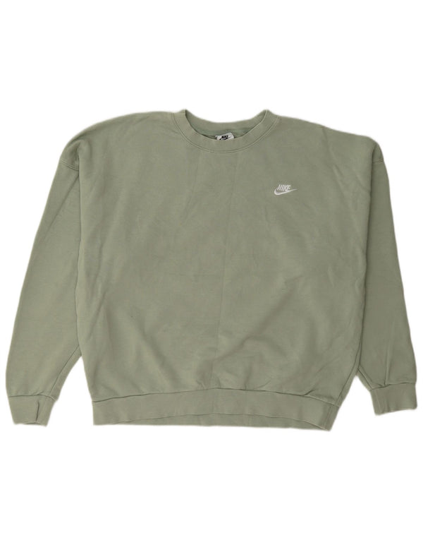 Nike - Sudadera extragrande para mujer, talla 10, algodón verde pequeño
