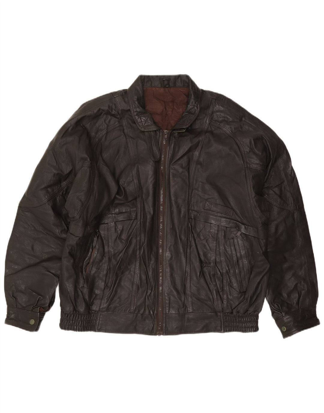 C&A Chaqueta de cuero para hombre IT 58 4XL Cuero marrón
