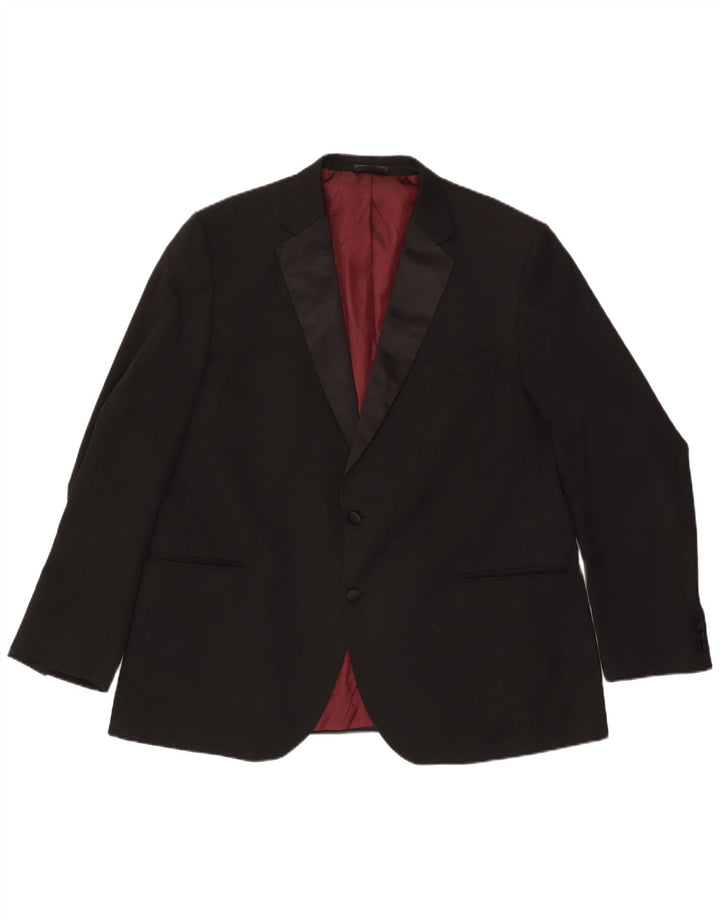 Marks & Spencer Chaqueta tipo blazer de corte regular con 2 botones para hombre UK 48 2XL Negro