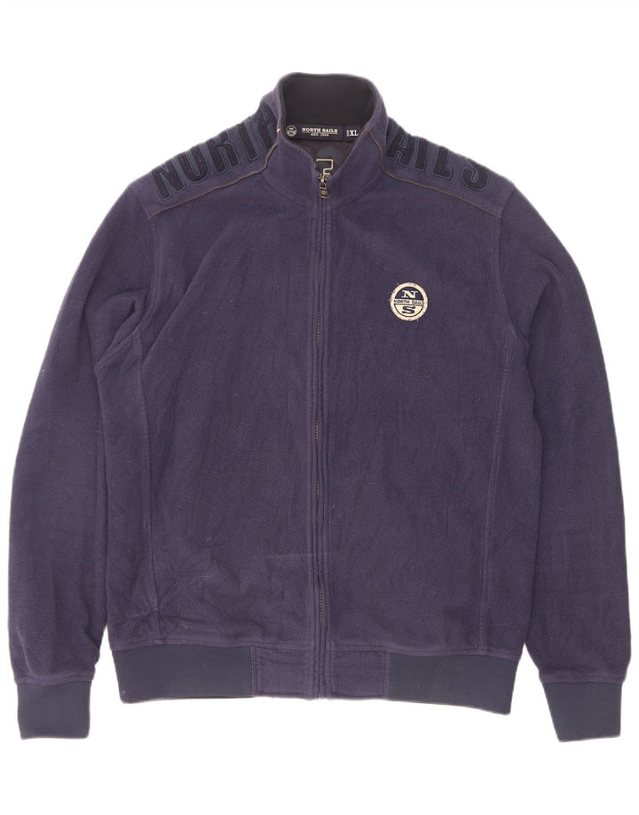 North Sails Chaqueta polar gráfica para hombre UK 42 XL Poliéster azul marino