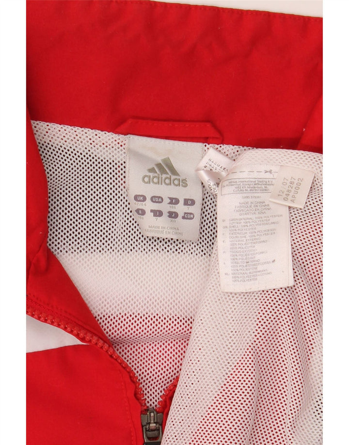 Adidas - Chaqueta de chándal para hombre, talla 42/44, poliéster color rojo grande
