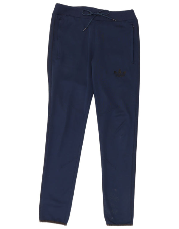 Adidas Pantalones de chándal para mujer UK 10 Small Azul marino Poliéster
