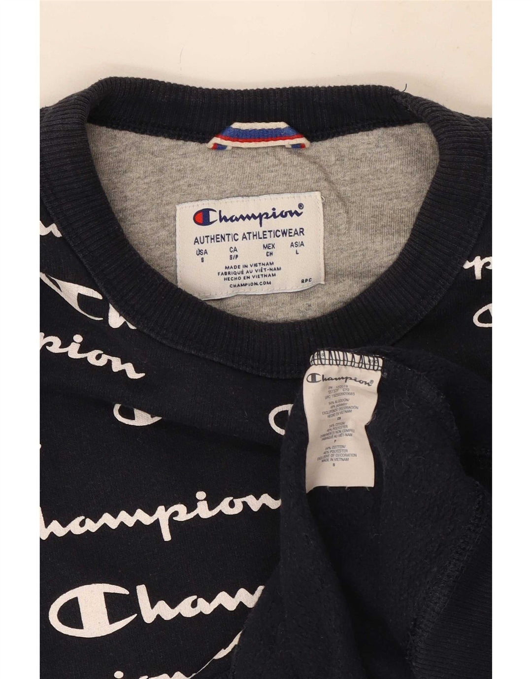 Champion Sudadera Gráfica Para Hombre Jersey Pequeño Poliéster Azul Marino
