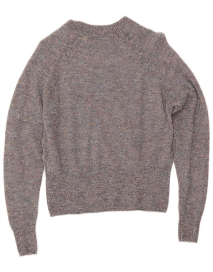 JACK WILLS Suéter tipo jersey con cuello barco para mujer, Reino Unido 10, pequeño, gris moteado