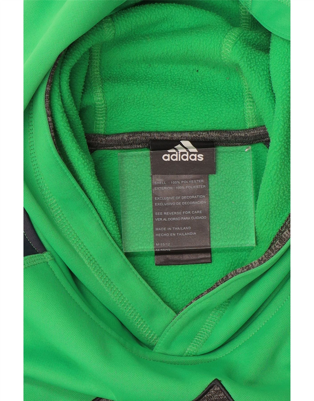 ADIDAS Jersey con capucha Climawarm para niños 10-11 años Bloque de color verde medio