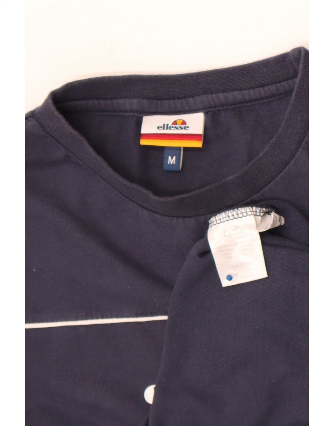 Ellesse Hombre Regular Fit Graphic Top Manga Larga Algodón Azul Marino Medio