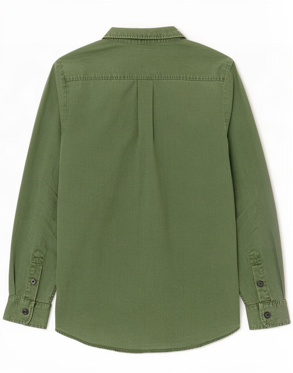 Zara Mujer Camisa Vaquera UK 44 Lyocell Verde Medio