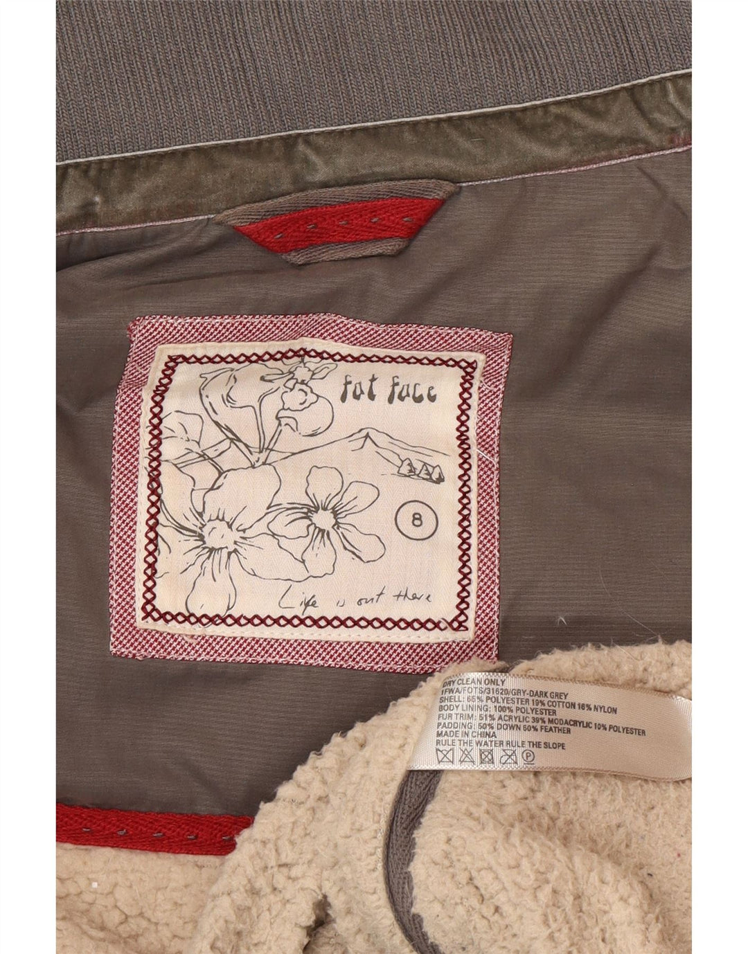 Chaleco acolchado para mujer Fat Face UK 8 Pequeño Poliéster gris