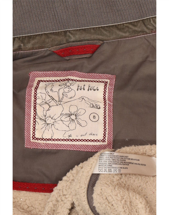 Chaleco acolchado para mujer Fat Face UK 8 Pequeño Poliéster gris