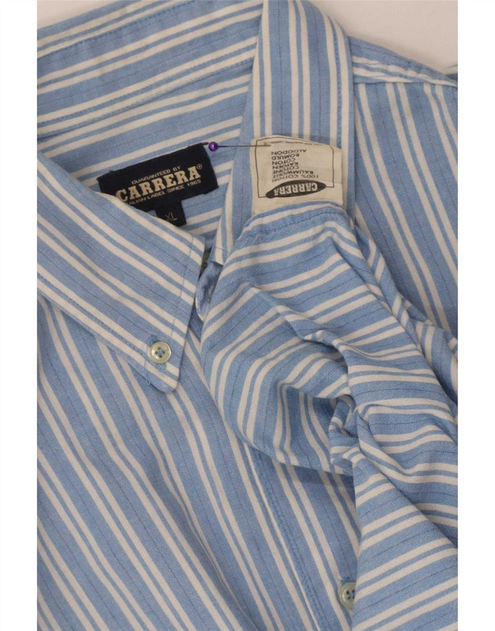 Camisa Carrera Hombre XL Algodón Rayas Azul