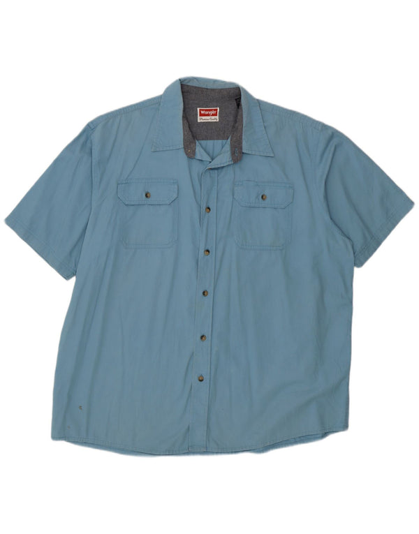 Wrangler Camisa Manga Corta Hombre XL Azul Algodón