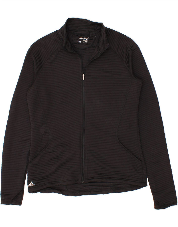 ADIDAS Womens Tracksuit Top Jacket UK 12 Medium Black Striped Polyester Vintage Adidas and Second-Hand Adidas from Messina Hembry 