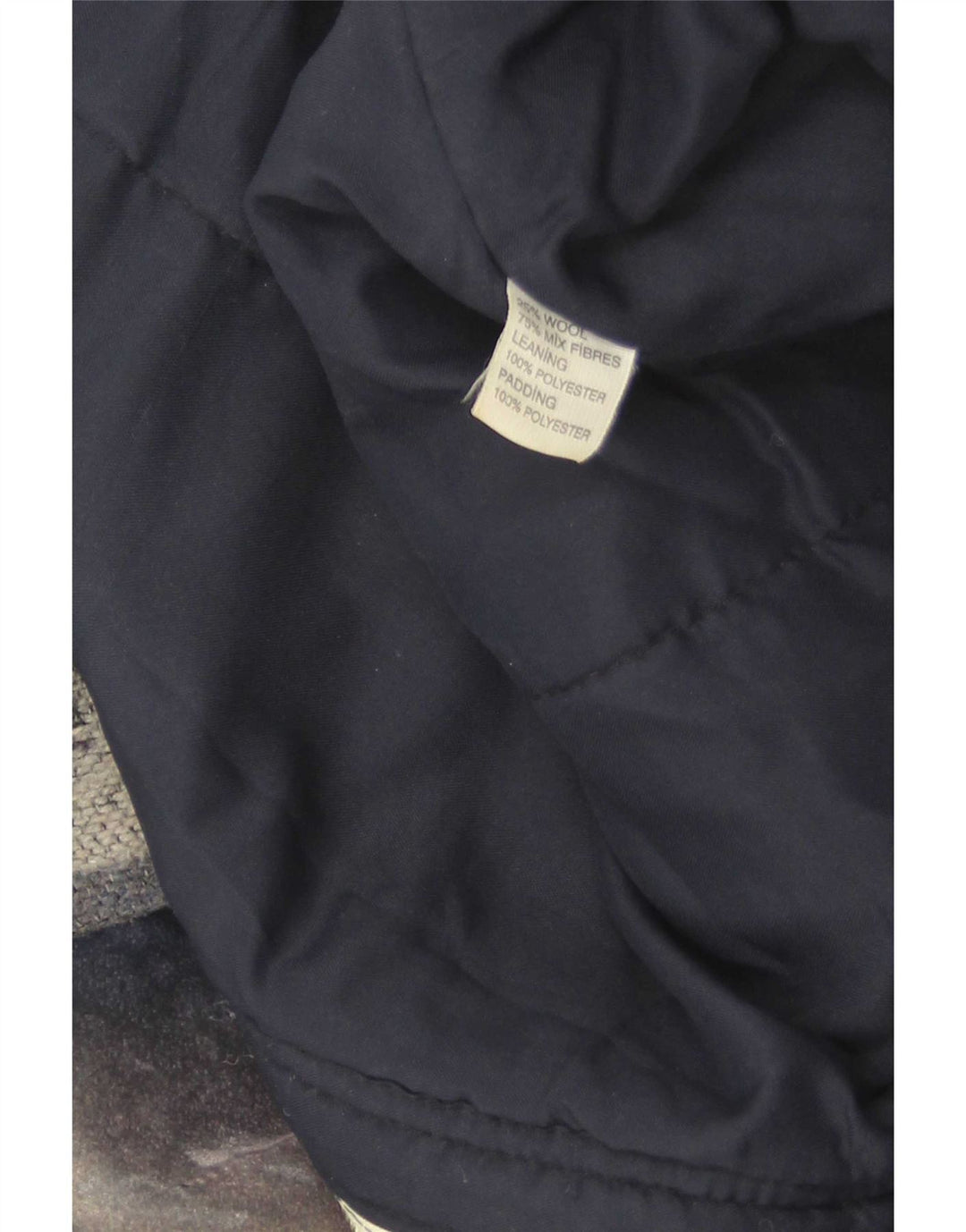 Vintage hombres Duffle chaqueta Reino Unido 40 grande gris Fair Isle lana