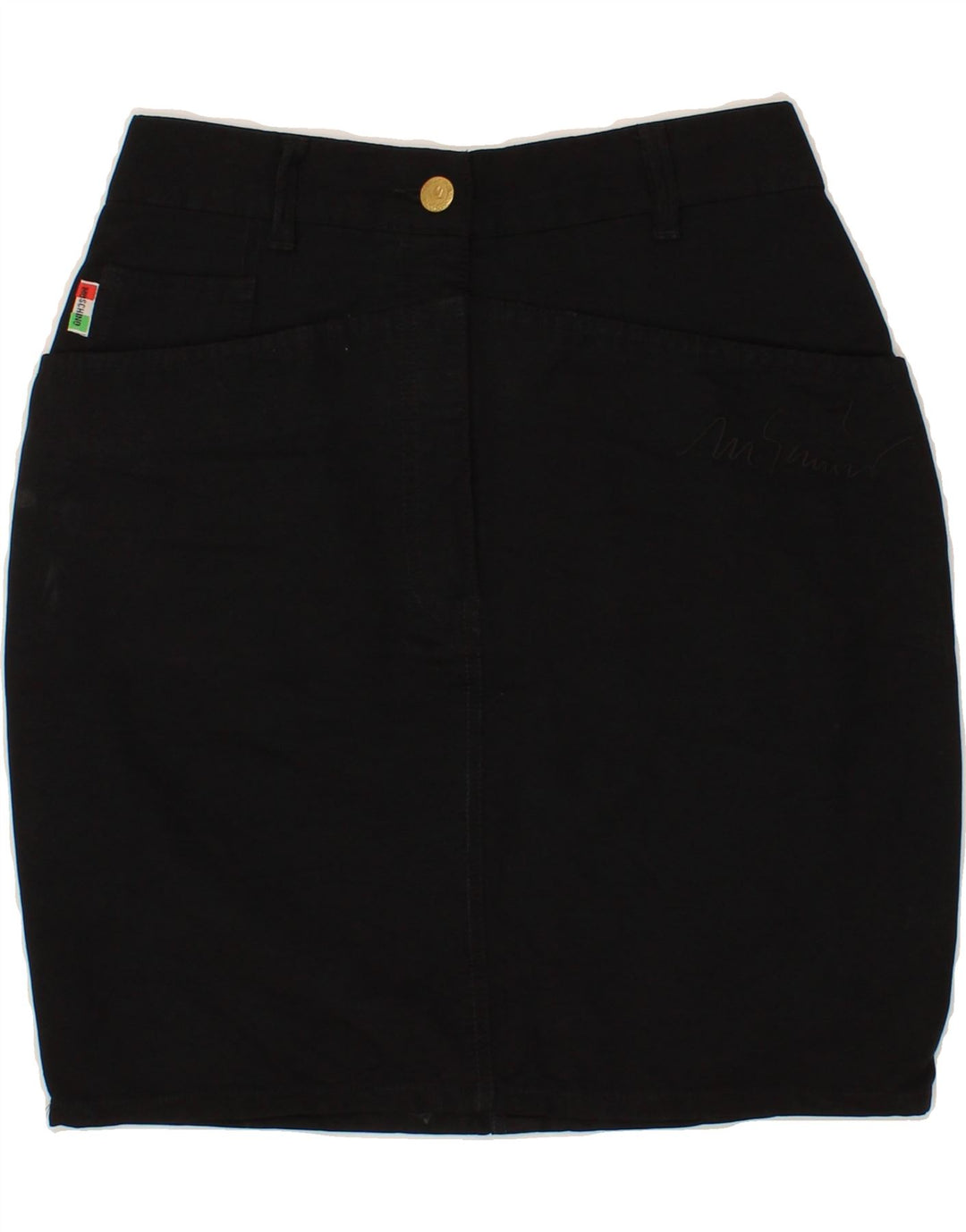 MOSCHINO Falda Vaquera W26 Small Negro Algodón